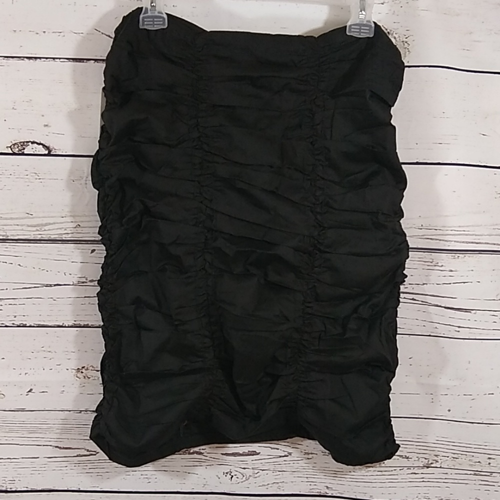 New With Tags Ruched Drawstring Stretchy Skirt - Picture 2 of 8